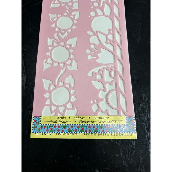 90s Vintage- Stencil Magic By Delta- Flower Borders No. 96 109 0012- NWT - Picture 5 of 6